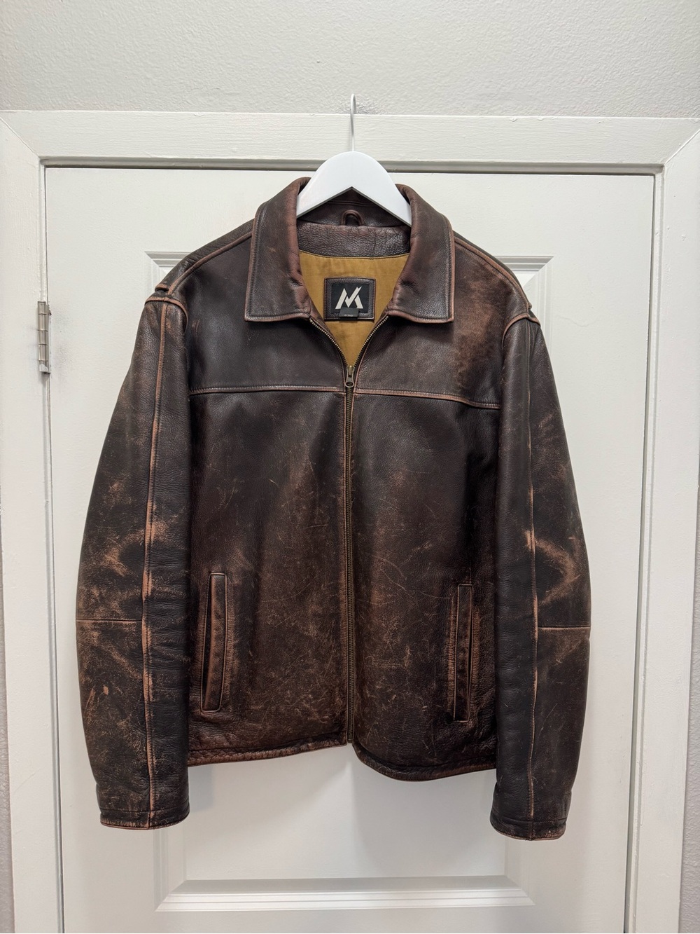 Giii Classic Leather Bomber Jacket Vintage